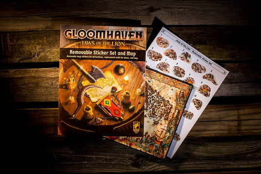 Gloomhaven: Jaws of The Lion - Removable Sticker Set and Map